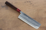 Kunihira VG1 Martillado Nakiri  165mm Mango de Shitan (virola: madera de pakka roja) - Japanny-SP