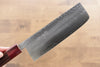 Kunihira VG1 Martillado Nakiri  165mm Mango de Shitan (virola: madera de pakka roja) - Japanny-SP