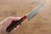 Kunihira VG1 Martillado Nakiri  165mm Mango de Shitan (virola: madera de pakka roja) - Japanny-SP