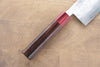 Kunihira VG1 Martillado Nakiri  165mm Mango de Shitan (virola: madera de pakka roja) - Japanny-SP