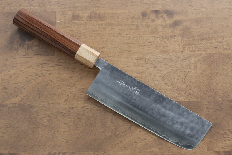 Kunihira VG1 Martillado Nakiri  165mm Mango de Morado - Japanny-SP