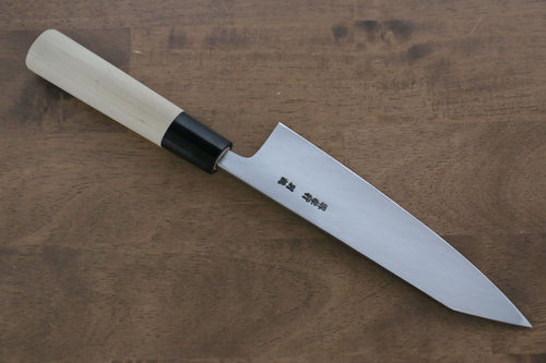 Sakai Takayuki Tokujyo Acero Blanco No.2 Kiritsuke Deba  180mm Mango de Magnolia - Japanny-SP