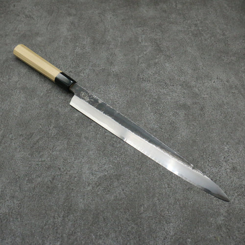 Kikuzuki Acero Blanco No.2 Kurouchi Yanagiba Cuchillo Japones 300mm Mango de Magnolia - Japanny-SP