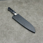 Seisuke Seiun VG10 de 33 Capas Damasco Santoku Cuchillo Japones 180mm Mango de azul marino de pakka negra  con Funda - Japanny-SP