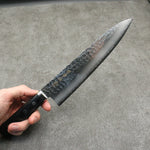 Kanetsune VG1 Martillado Gyuto Cuchillo Japones 210mm Mango de Madera de Pakka Negra - Japanny-SP