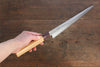 Sakai Takayuki VG10 33 Layer Damascus Japanese Chef Knife Sujihiki 240mm, Gyuto 240mm& Petty 150mm Set with Keyaki Handle(Japanese Elm) - Japanny-SP