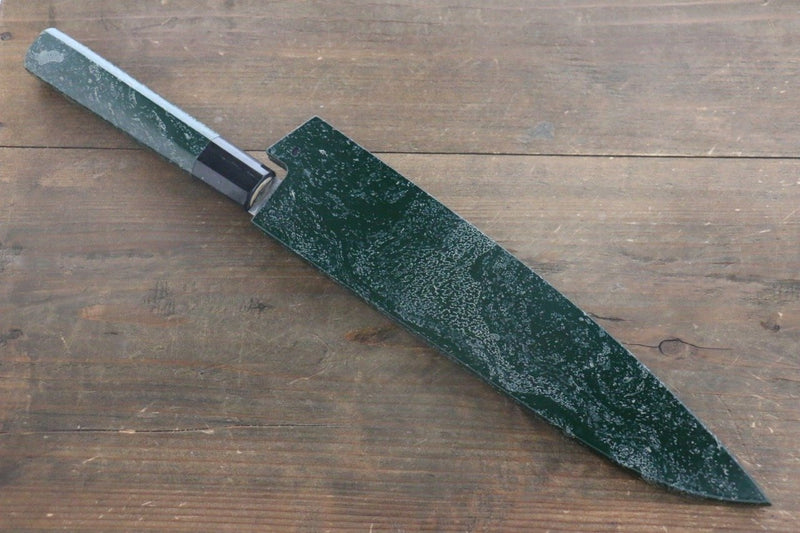 Sakai Takayuki Damasco de 45 Capas Martillado Gyuto  240mm Mango de Laquerado verde - Japanny-SP