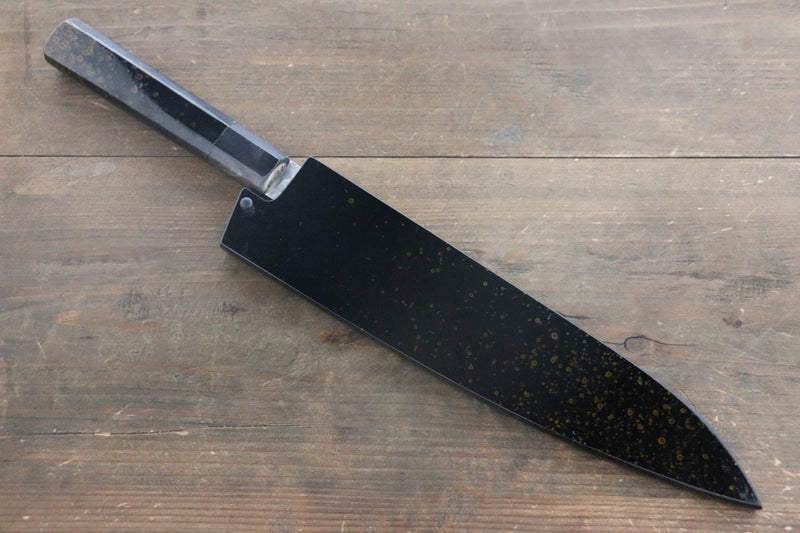 Sakai Takayuki Damasco de 45 Capas Martillado Gyuto  240mm Mango de Laquerado dorado - Japanny-SP