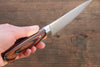 Iseya Molybdenum Steel Petty Japanese Chef Knife 120mm & Gyuto Knife 210mm with Mahogany Packer wood Handle Set (Ferrel : Stainless Steel) - Japanny-SP