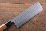 Kunihira Tanryu VG1 Damascus Nakiri  165mm Walnut Handle - Japanny-SP