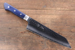 Seisuke Aotsuchi AUS10 Martillado Kiritsuke Santoku  195mm Mango de Madera de pakka azul  con Funda - Japanny-SP