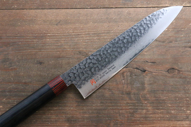 Iseya VG10 33 Layer Damascus Japanese Petty 80mm, Petty 150mm, Santoku, Small Santoku, Gyuto, Nakiri & Sushi Chef Knife 210mm Set - Japanny-SP