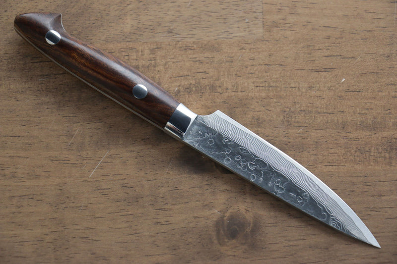 Kazuo Nomura VG10 Damasco Petty-Utilitario  100mm Mango de Ironwood - Japanny-SP