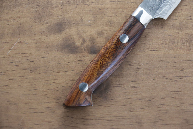 Kazuo Nomura VG10 Damasco Petty-Utilitario  100mm Mango de Ironwood - Japanny-SP