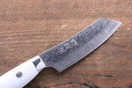 Kazuo Nomura VG10 Damasco Kiritsuke  90mm Mango de Piedra blanca - Japanny-SP