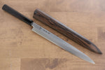 Sakai Takayuki Serie de Chef Acero de Plata No.3 Yanagiba  300mm Mango de Madera de ebano Con funda - Japanny-SP