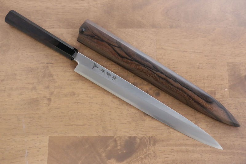 Sakai Takayuki Serie de Chef Acero de Plata No.3 Yanagiba  300mm Mango de Madera de ebano Con funda - Japanny-SP