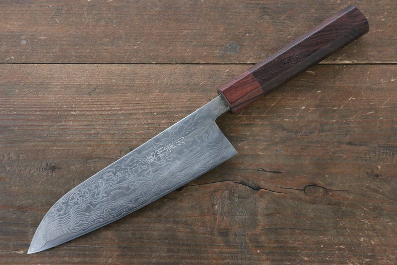 Takayuki Iwai VG10 Damasco Santoku  165mm Mango de Honduras - Japanny-SP