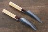 Sakai Takayuki VG10 33 Layer Damascus Steak  120mm with Keyaki Handle(Japanese Elm)  Two set - Japanny-SP