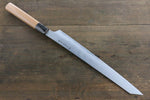 Sakai Takayuki Homura Hien Acero Azul No.2 Kengata Yanagiba  300mm Mango de Tejo - Japanny-SP