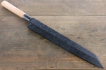 Sakai Takayuki Homura Hien Acero Azul No.2 Kengata Yanagiba  300mm Mango de Tejo - Japanny-SP