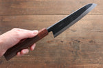 Takayuki Iwai Acero Azul Kurouchi Santoku  165mm Mango de Shitan - Japanny-SP