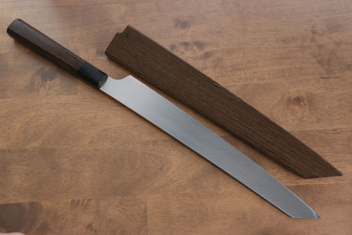 Sakai Takayuki Honyaki VG10 Grabado de Dragón Kengata Yanagiba  300mm Mango de Wenge  con Funda - Japanny-SP