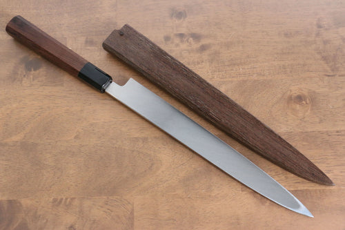 Sakai Takayuki Honyaki VG10 Grabado de Dragón Yanagiba  270mm Mango de Wenge  con Funda - Japanny-SP