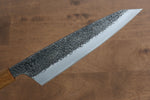 Sakai Takayuki Homura Guren Acero Azul No.2 Kurouchi Martillado Gyuto  225mm Mango de Arce quemado - Japanny-SP