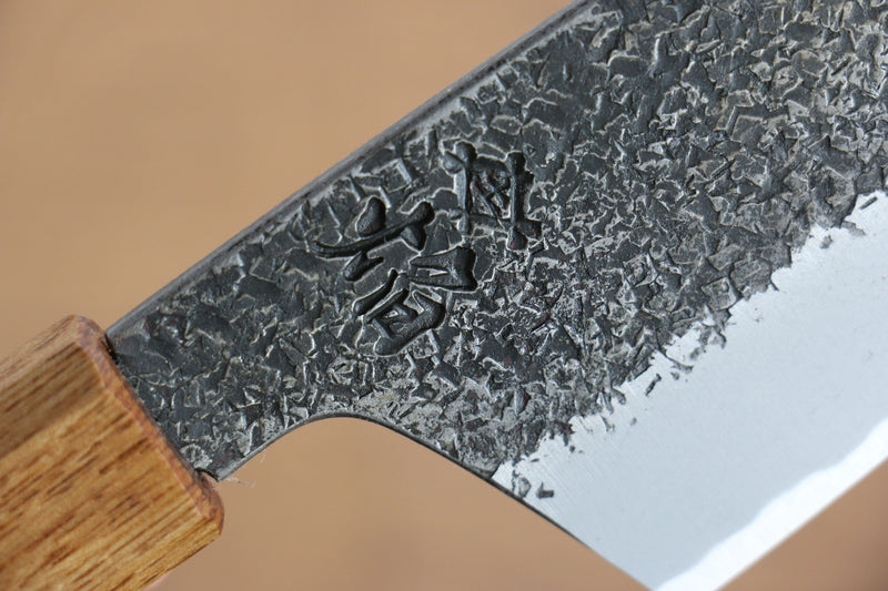 Sakai Takayuki Homura Guren Acero Azul No.2 Kurouchi Martillado Gyuto  225mm Mango de Arce quemado - Japanny-SP