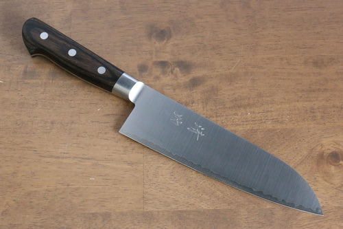 Seisuke SG2 Santoku  180mm Mango de Madera de Pakka Cafe - Japanny-SP