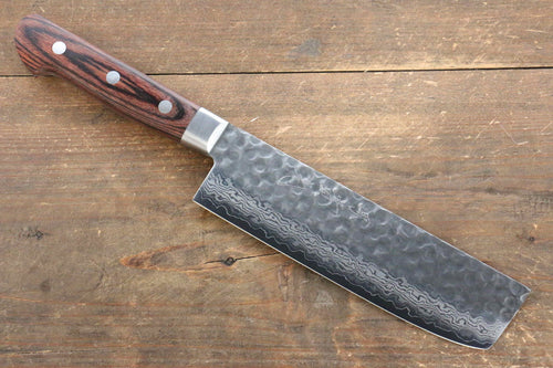 Jikko VG10 de 17 Capas Nakiri 160mm Mango de Caoba - Japanny-SP