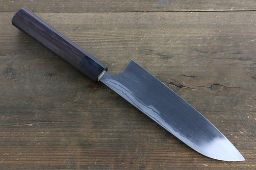 Seisuke Acero Azul No.2 Martillado Damasco Santoku  180mm Mango de Shitan - Japanny-SP