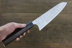 Seisuke Acero Azul No.2 Martillado Damasco Gyuto  240mm Mango de Shitan - Japanny-SP