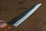 Sakai Takayuki Homura Guren Acero Azul No.2 Kurouchi Martillado Kiritsuke Petty, Utilitario  150mm Mango de Arce quemado - Japanny-SP