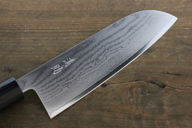 Seisuke VG10 Damasco de 63 Capas Santoku  165mm Mango de Shitan - Japanny-SP