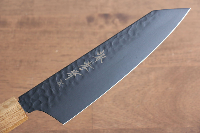 Sakai Takayuki Kurokage VG10 Martillado Cubierto de Teflon Kiritsuke Santoku  160mm Mango de Arce quemado - Japanny-SP