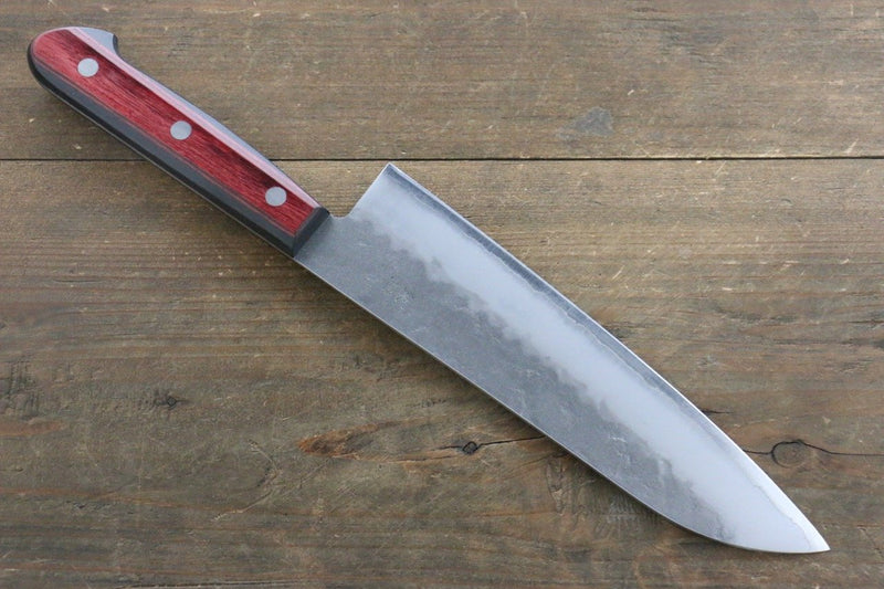 Sakai Takayuki Acero de Plata No.3 Santoku  180mm Mango de Madera de pakka roja - Japanny-SP