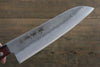 Sakai Takayuki Acero de Plata No.3 Santoku  180mm Mango de Madera de pakka roja - Japanny-SP