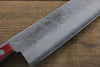 Sakai Takayuki Acero de Plata No.3 Santoku  180mm Mango de Madera de pakka roja - Japanny-SP