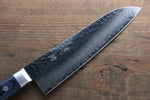 Seisuke Seiun VG10 de 33 Capas Damasco Santoku  180mm Mango de Madera de pakka azul  con Funda - Japanny-SP