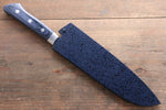 Seisuke Seiun VG10 de 33 Capas Damasco Santoku  180mm Mango de Madera de pakka azul  con Funda - Japanny-SP