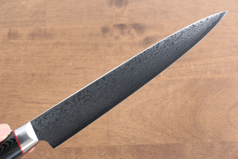 Seisuke VG10 Damasco con Terminado de Espejo Rebanador  210mm Mango de Micarta Negra - Japanny-SP