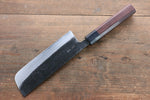 Takayuki Iwai Super Azul Kurouchi Nakiri  165mm Mango de Shitan - Japanny-SP