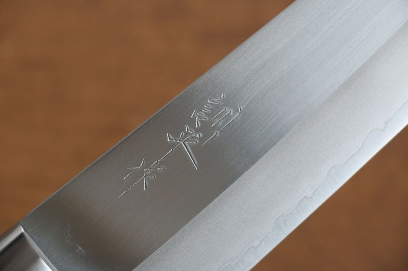 Kunihira VG1 Terminado Migaki Santoku  170mm Mango de Madera de pakka azul - Japanny-SP