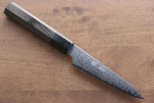 Seisuke VG10 Damasco de 33 Capas Kiritsuke Petty, Utilitario  120mm Mango de Madera de Pakka Gris - Japanny-SP