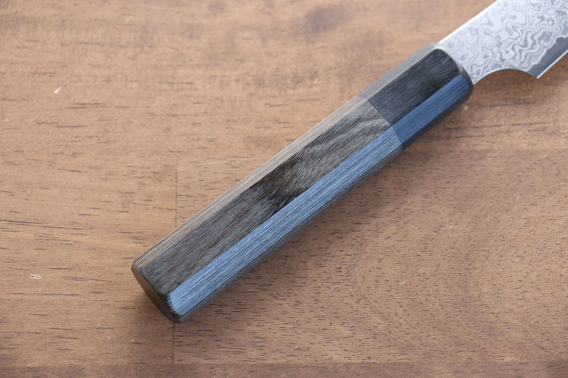 Seisuke VG10 Damasco de 33 Capas Kiritsuke Petty, Utilitario  120mm Mango de Madera de Pakka Gris - Japanny-SP