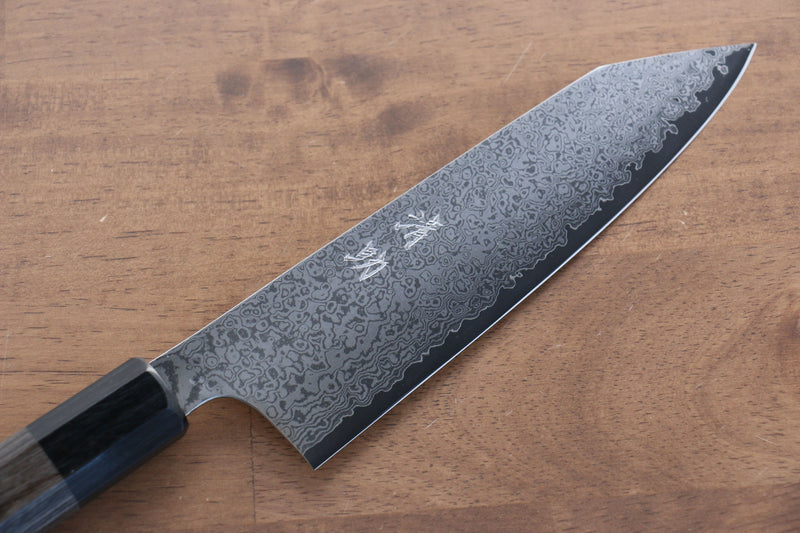 Seisuke VG10 Damasco de 33 Capas Kiritsuke Santoku  165mm Mango de Madera de Pakka Gris - Japanny-SP