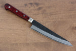 Seisuke Super Azul Martillado Kurouchi Petty-Utilitario  135mm Mango de Madera de pakka roja - Japanny-SP