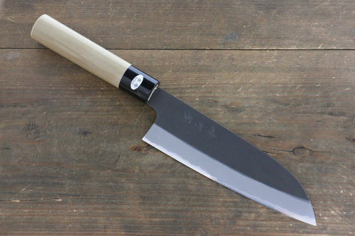 Mutsumi Hinoura Acero Blanco Kurouchi Santoku  165mm - Japanny-SP